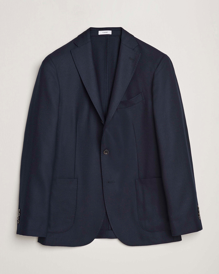 Heren | Blazers | Boglioli | K Jacket Wool Hopsack Blazer Navy