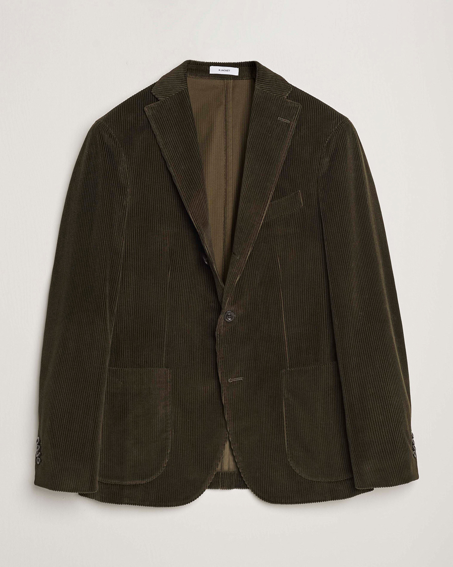 Heren | Blazers | Boglioli | K Jacket Corduroy Blazer Dark Green