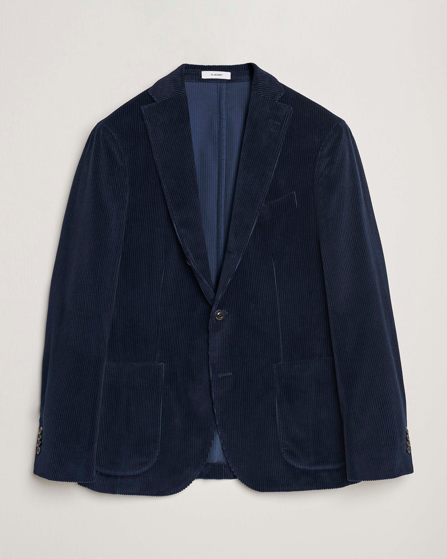 Heren | Blazers | Boglioli | K Jacket Corduroy Blazer Navy