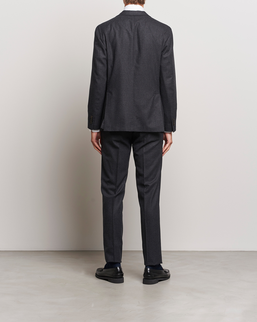 Heren | Pakken | Boglioli | K Jacket Light Flannel Suit Dark Grey