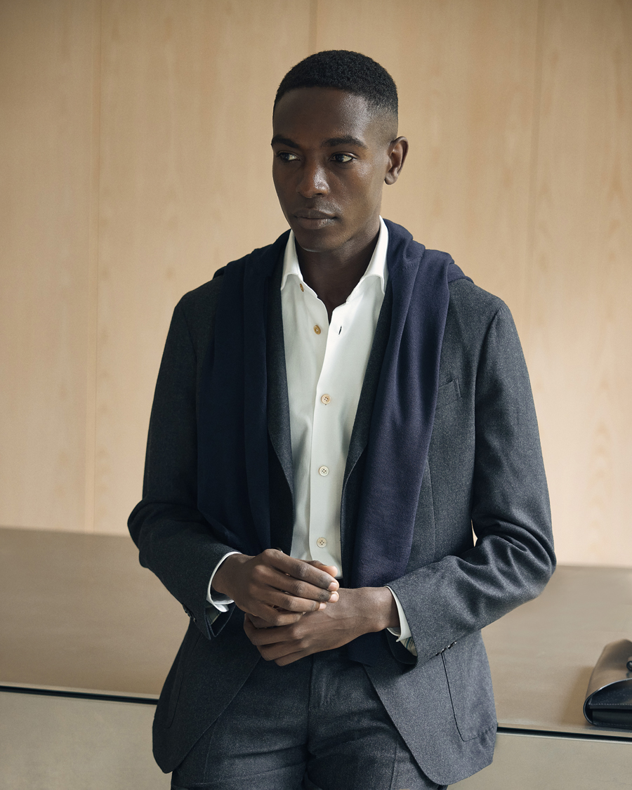Heren | Pakken | Boglioli | K Jacket Light Flannel Suit Dark Grey