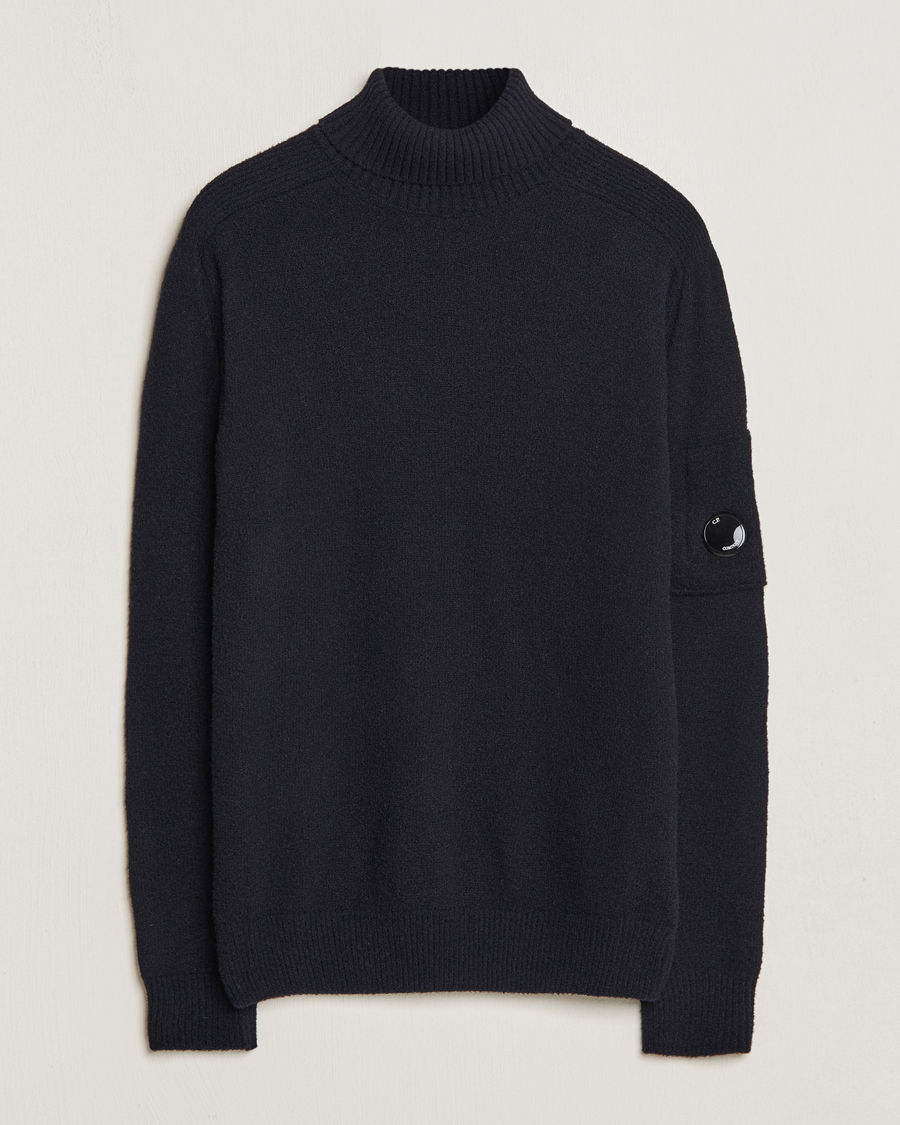 Heren | Truien | C.P. Company | Fleece Knit Rollneck Black