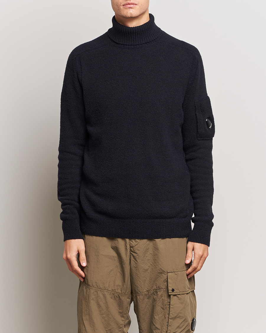 Heren | Truien | C.P. Company | Fleece Knit Rollneck Black