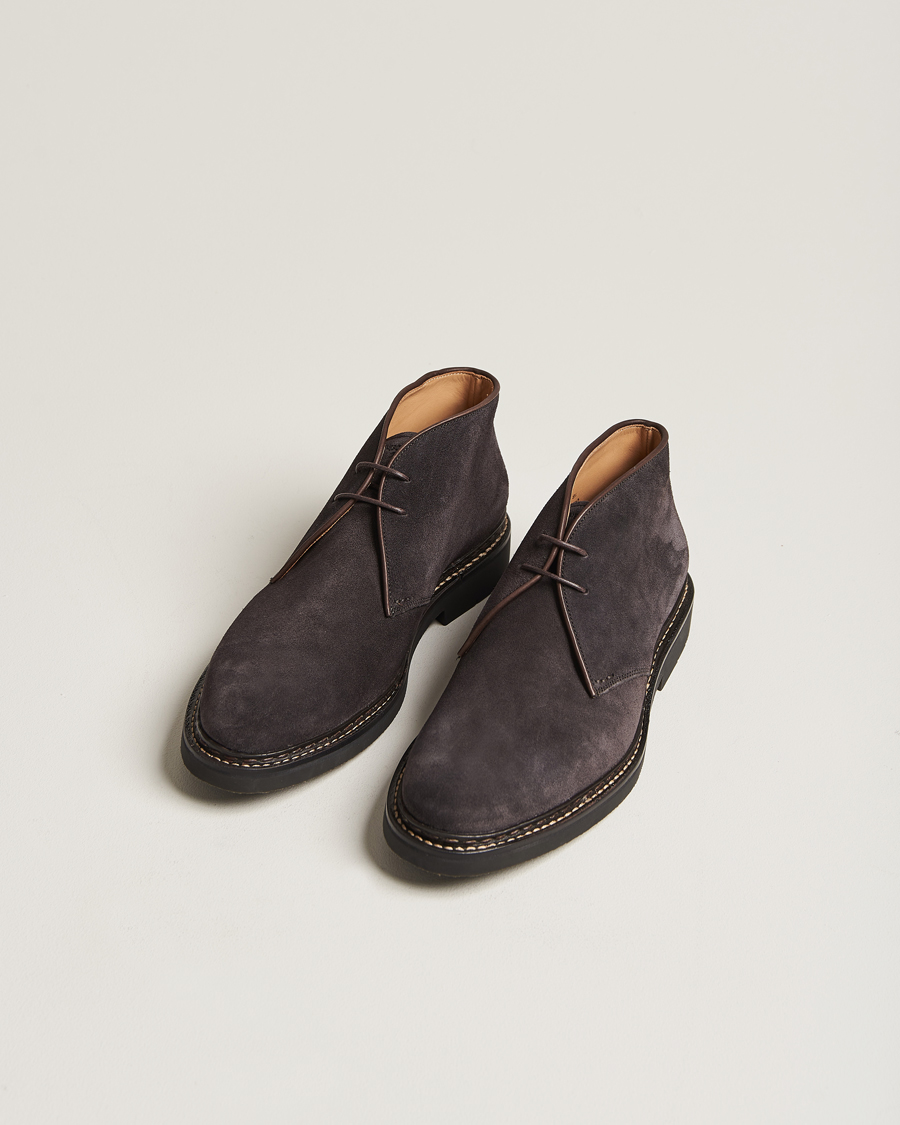 Heren | Heschung Genet Suede Chukka Boot Dark Brown | Heschung | Genet Suede Chukka Boot Dark Brown