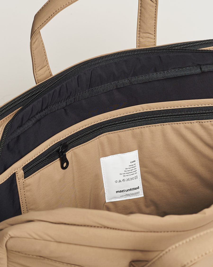 Heren | mazi untitled AM Bag 02 Nylon Briefcase Beige | mazi untitled | AM Bag 02 Nylon Briefcase Beige