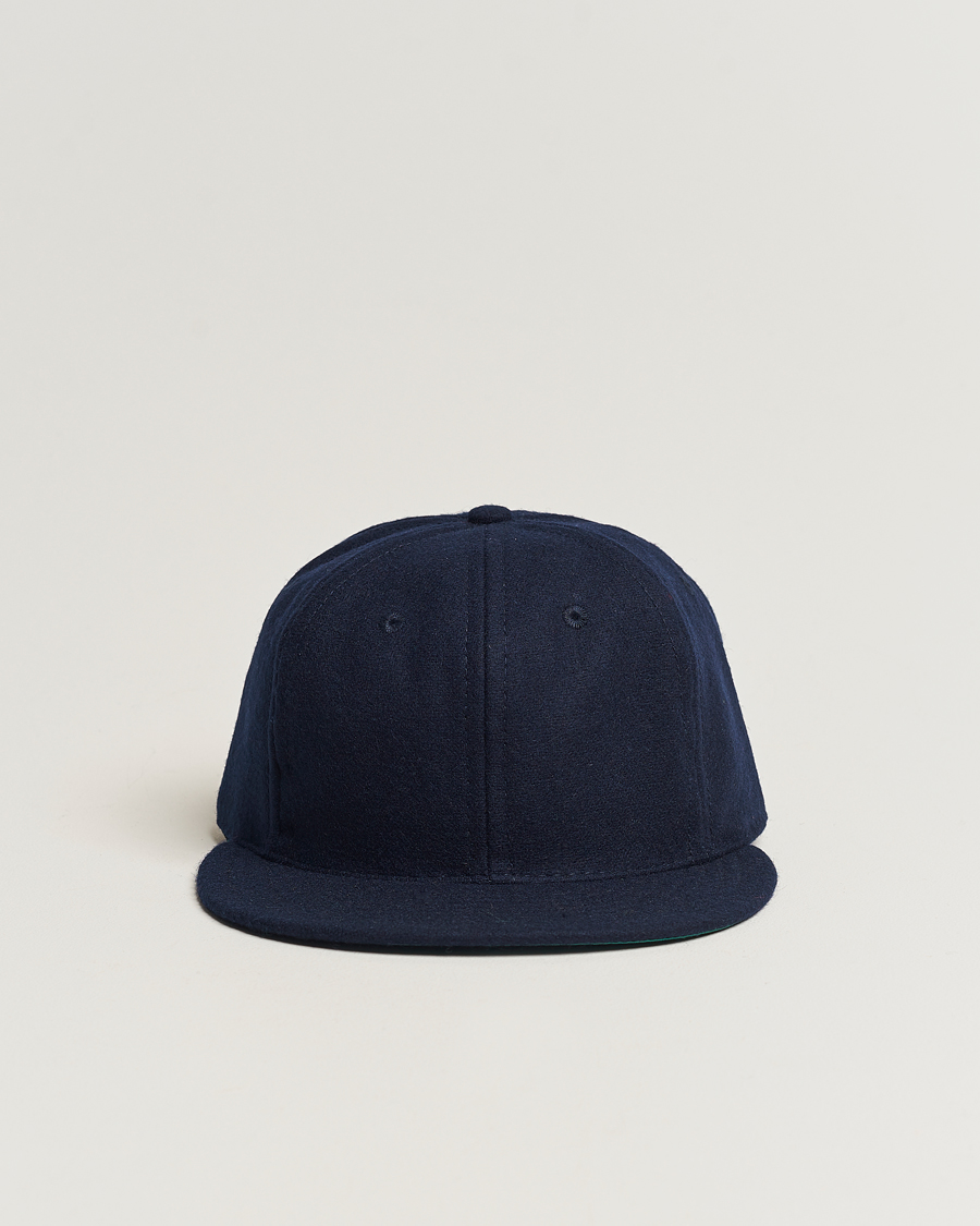 Heren | Ebbets Field Flannels Made in USA Wool Vintage Cap Navy | Ebbets Field Flannels | Made in USA Wool Vintage Cap Navy