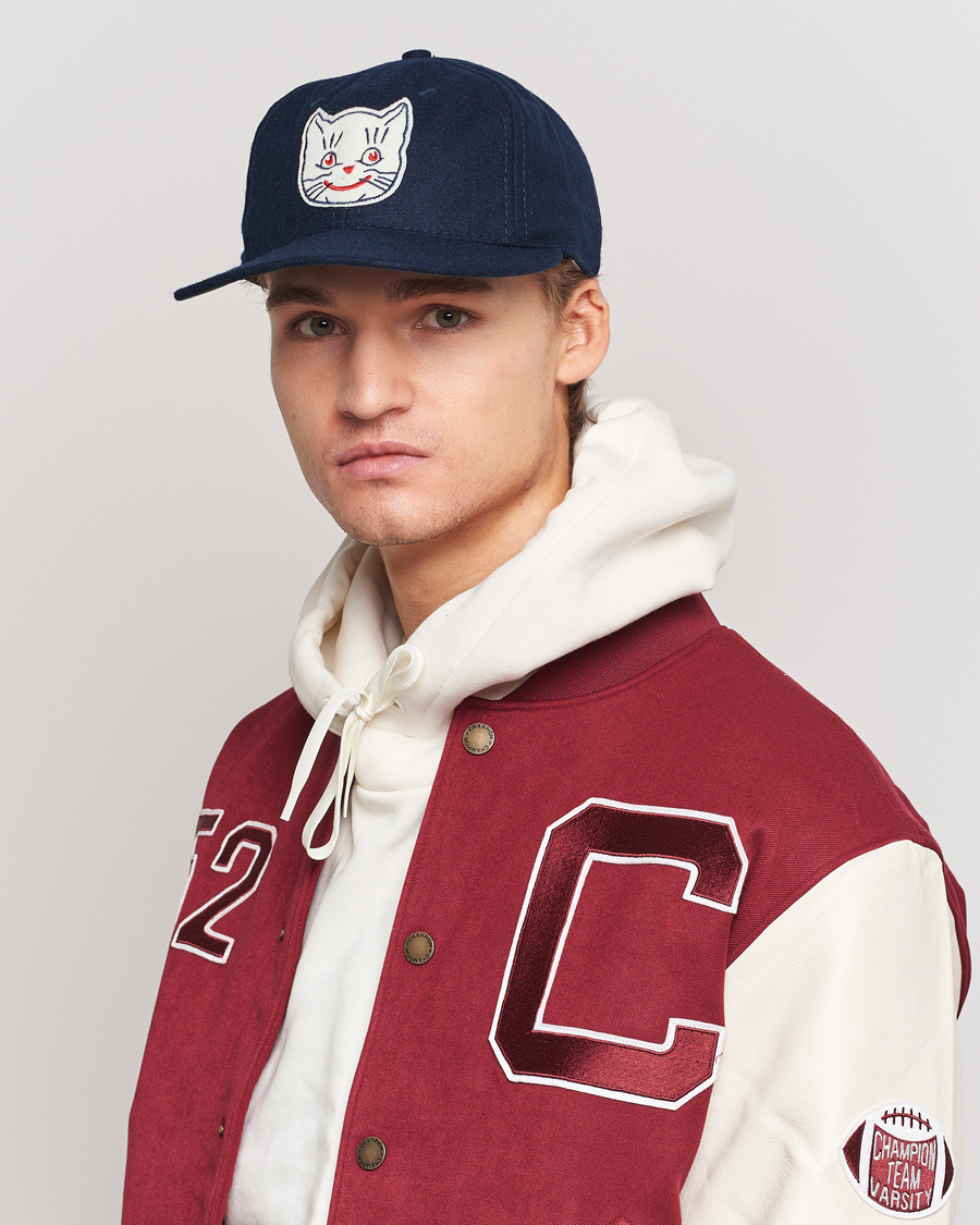Heren | Ebbets Field Flannels Made in USA Kansas City Katz 1961 Vintage Ballcap Navy | Ebbets Field Flannels | Made in USA Kansas City Katz 1961 Vintage Ballcap Navy