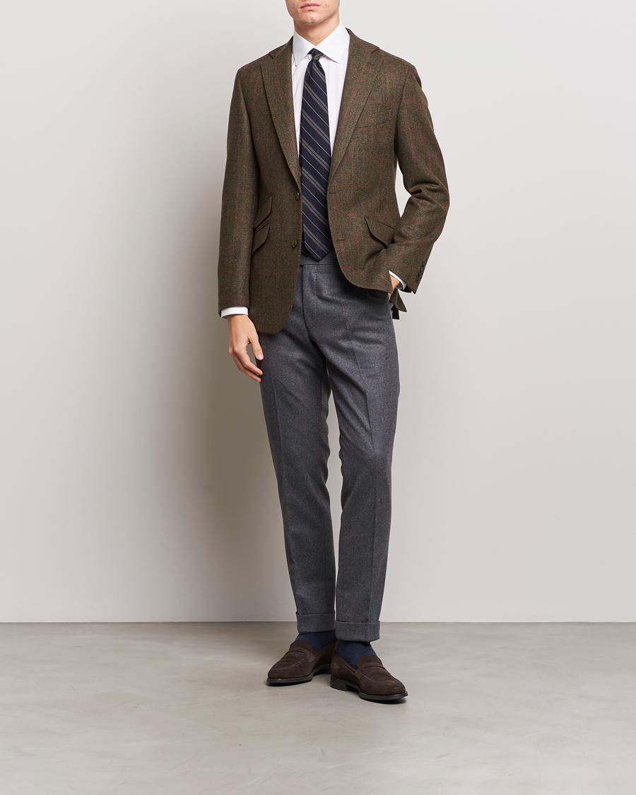 Heren | Blazers | Walker Slater | Edward Lambswool Windowpane Blazer Green