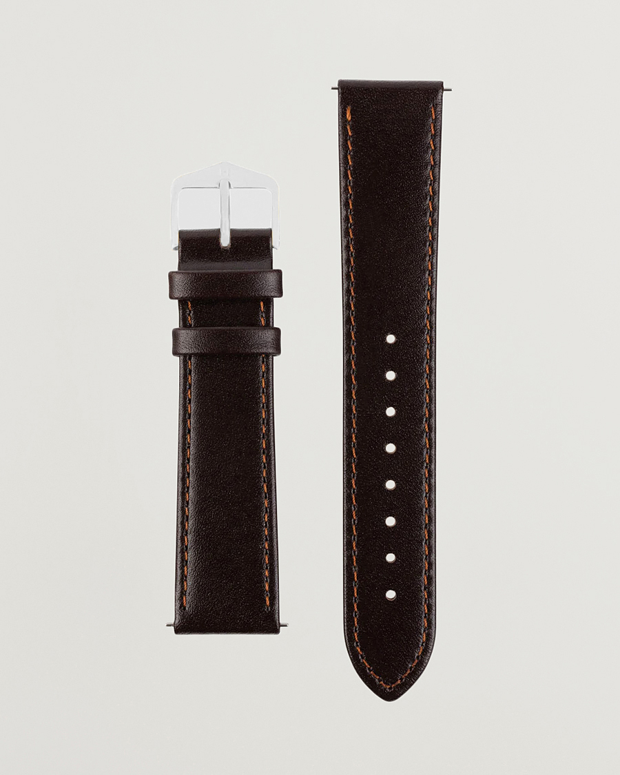 Heren | Horlogebandjes | HIRSCH | Osiris Calf Leather Watch Strap Brown