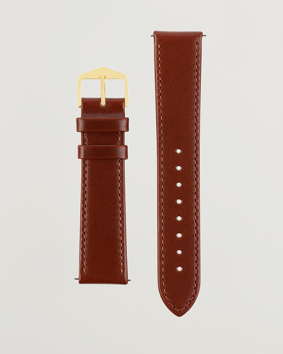 Heren | Horlogebandjes | HIRSCH | Osiris Calf Leather Watch Strap Mid Brown