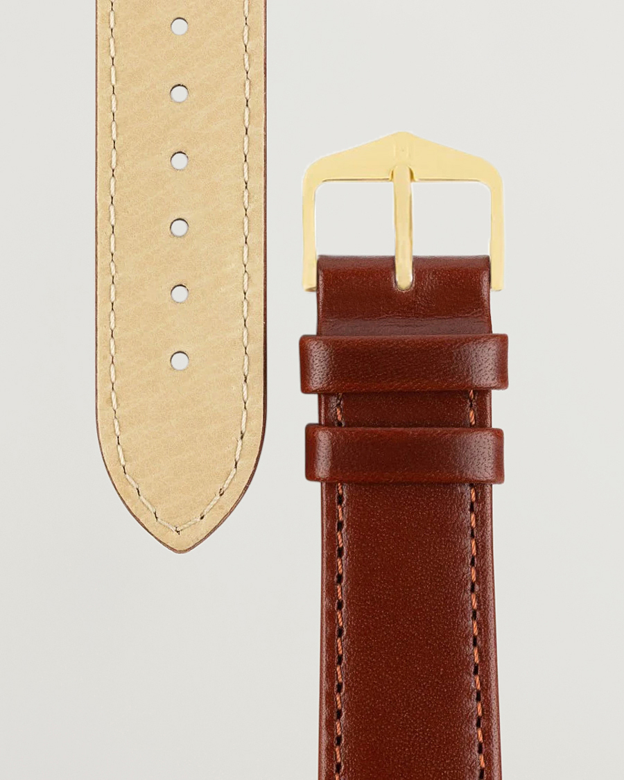 Heren | Horlogebandjes | HIRSCH | Osiris Calf Leather Watch Strap Mid Brown