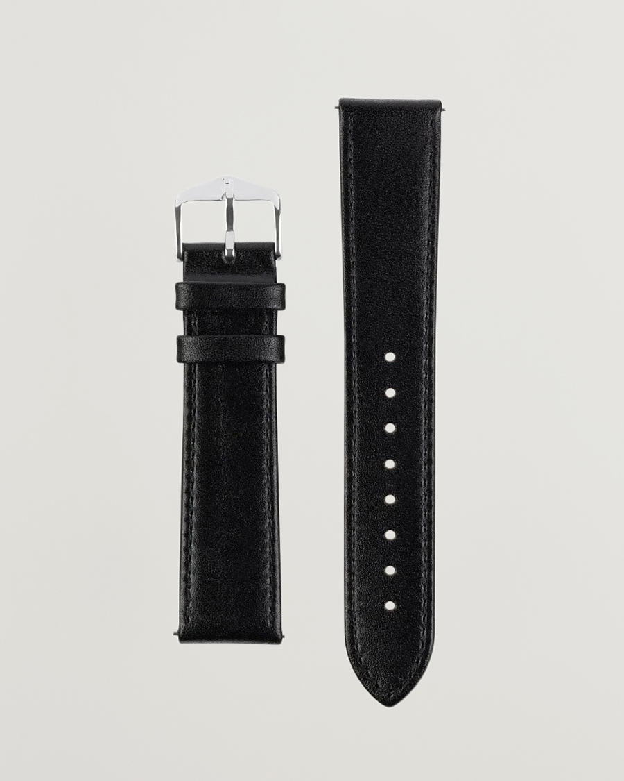 Heren | Horlogebandjes | HIRSCH | Osiris Calf Leather Watch Strap Black