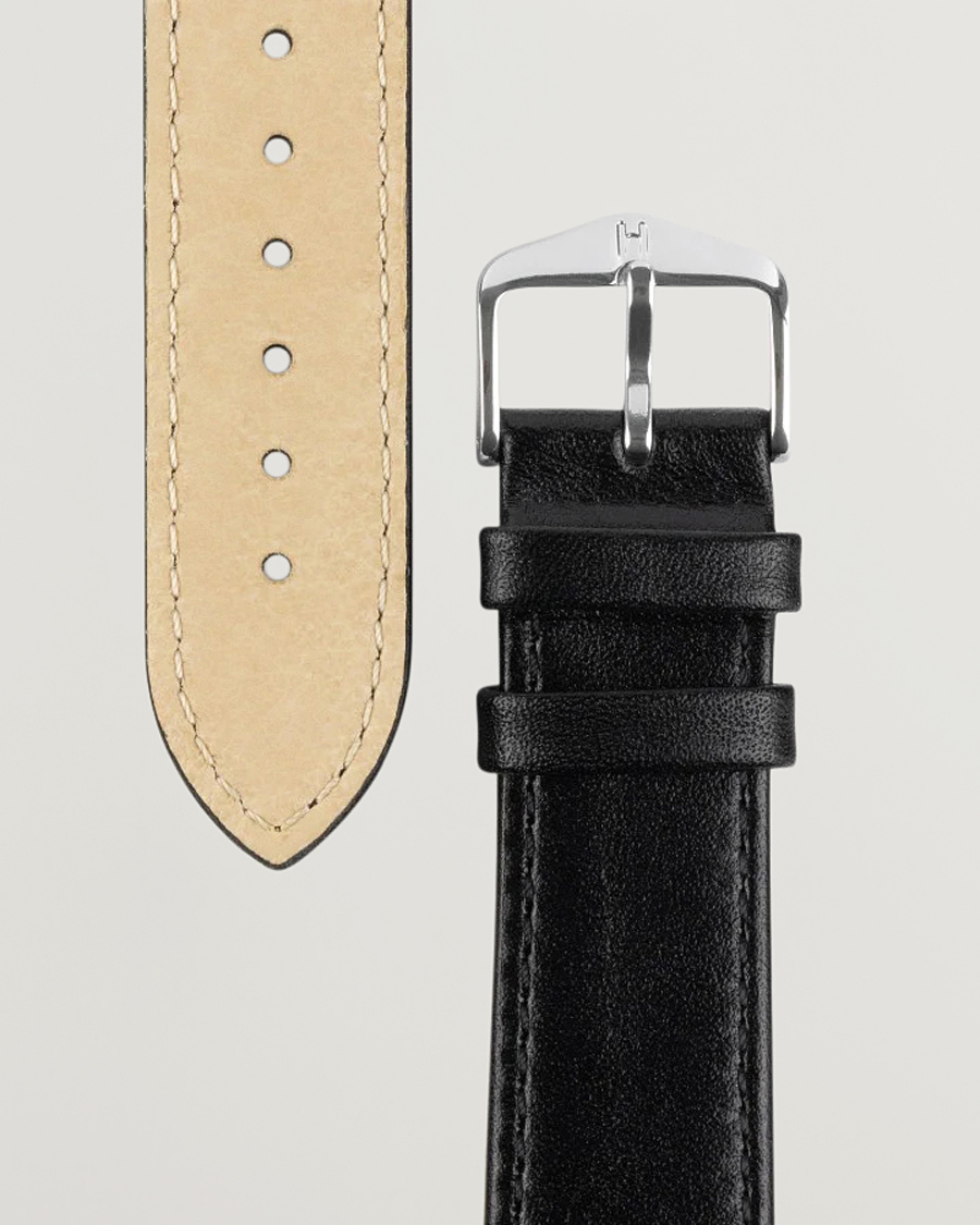 Heren | Horlogebandjes | HIRSCH | Osiris Calf Leather Watch Strap Black