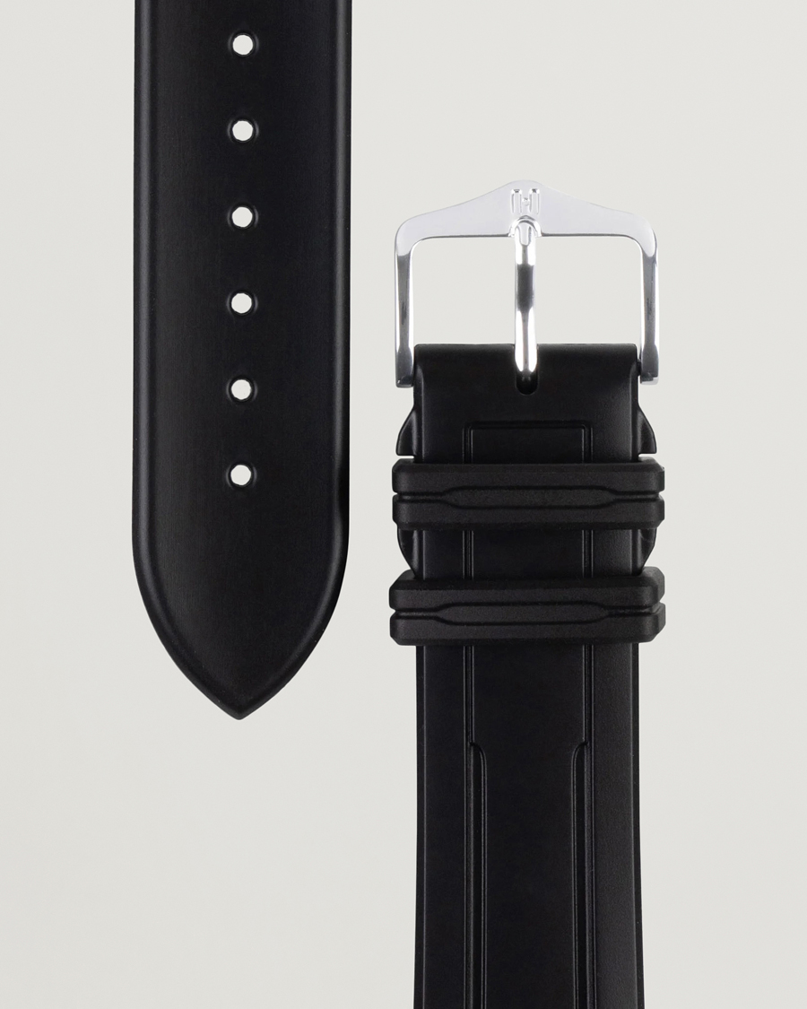 Heren | Horlogebandjes | HIRSCH | Hevea Rubber Watch Strap Black