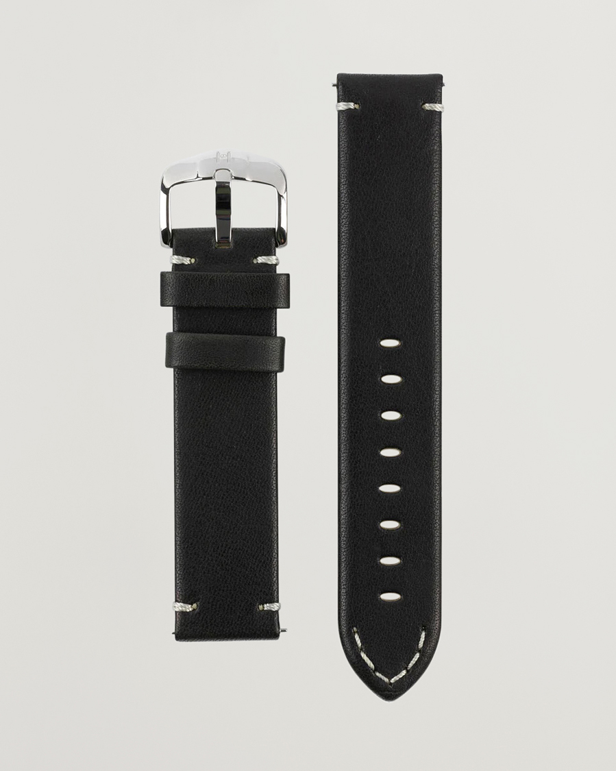Heren | Horlogebandjes | HIRSCH | Ranger Retro Leather Watch Strap Black