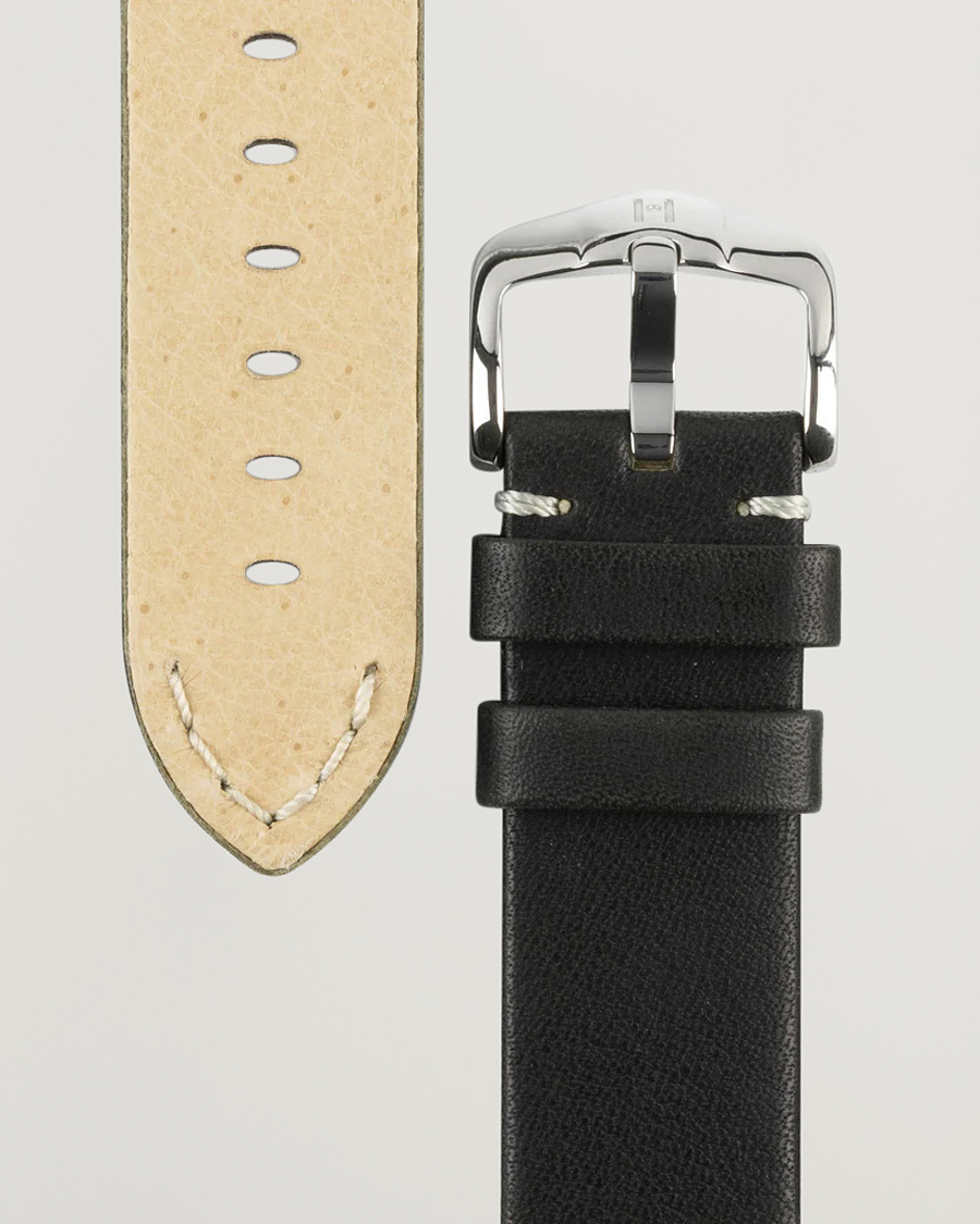 Heren | Horlogebandjes | HIRSCH | Ranger Retro Leather Watch Strap Black