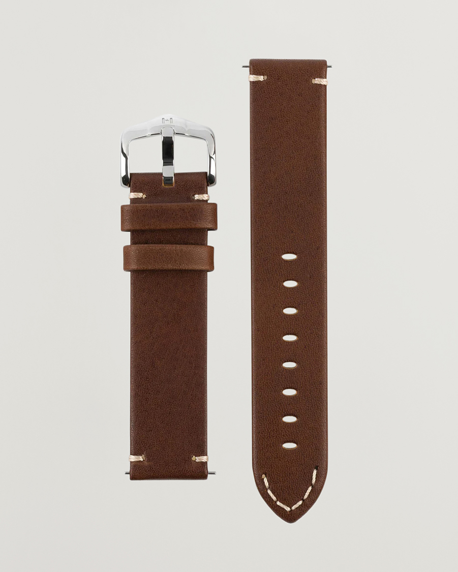 Heren | Horlogebandjes | HIRSCH | Ranger Retro Leather Watch Strap Golden Brown