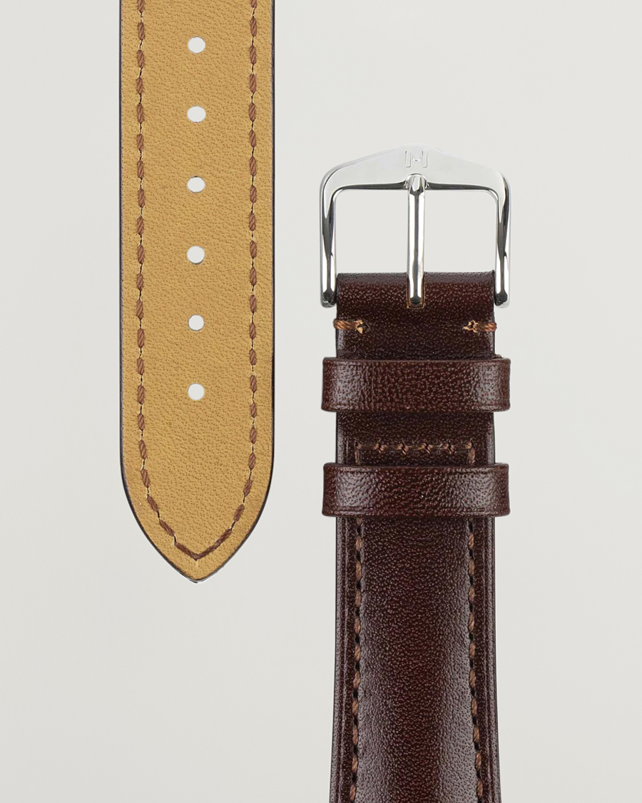 Heren | Horlogebandjes | HIRSCH | Siena Tuscan Leather Watch Strap Brown