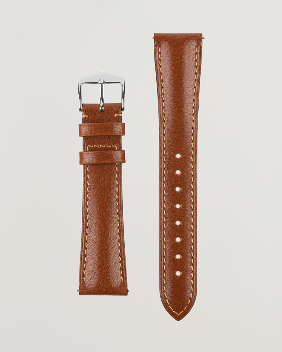Heren | Horlogebandjes | HIRSCH | Siena Tuscan Leather Watch Strap Golden Brown