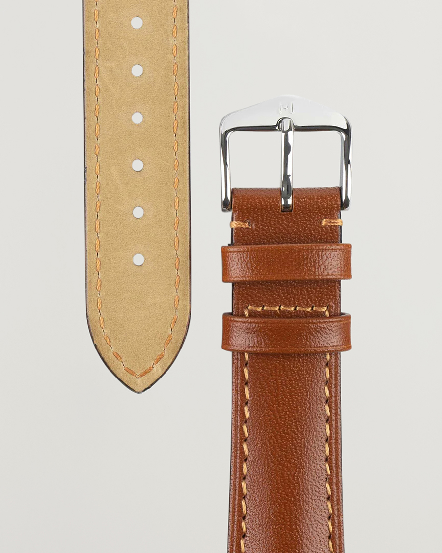 Heren | Horlogebandjes | HIRSCH | Siena Tuscan Leather Watch Strap Golden Brown