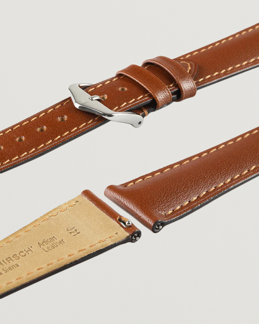 Heren | HIRSCH Siena Tuscan Leather Watch Strap Golden Brown | HIRSCH | Siena Tuscan Leather Watch Strap Golden Brown