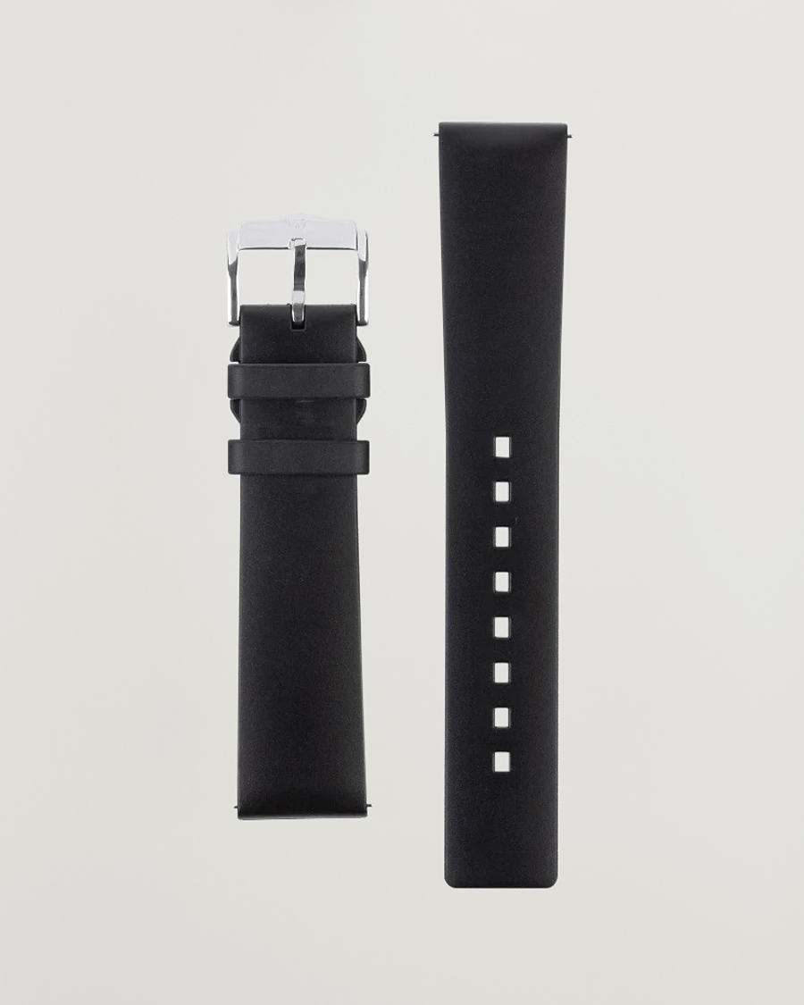 Heren | Horlogebandjes | HIRSCH | Pure Natural Rubber Watch Strap Black