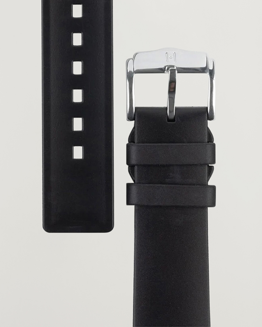 Heren | Horlogebandjes | HIRSCH | Pure Natural Rubber Watch Strap Black