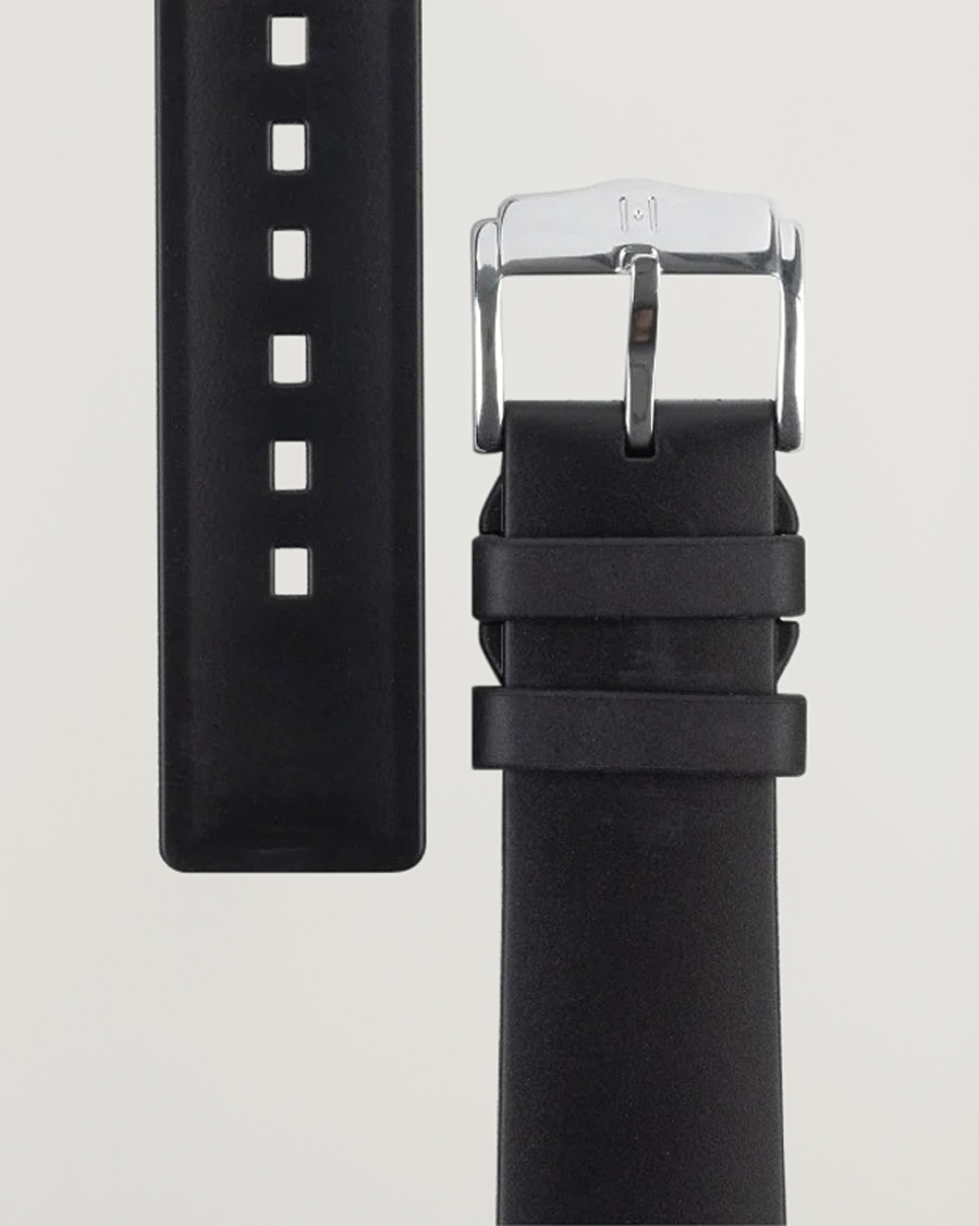 Heren |  | HIRSCH | Pure Natural Rubber Watch Strap Black