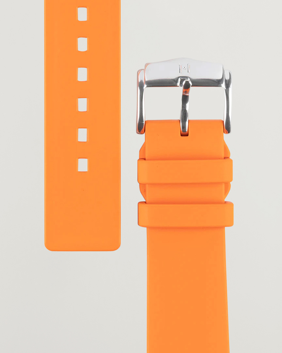 Heren |  |  | HIRSCH Pure Natural Rubber Watch Strap Orange