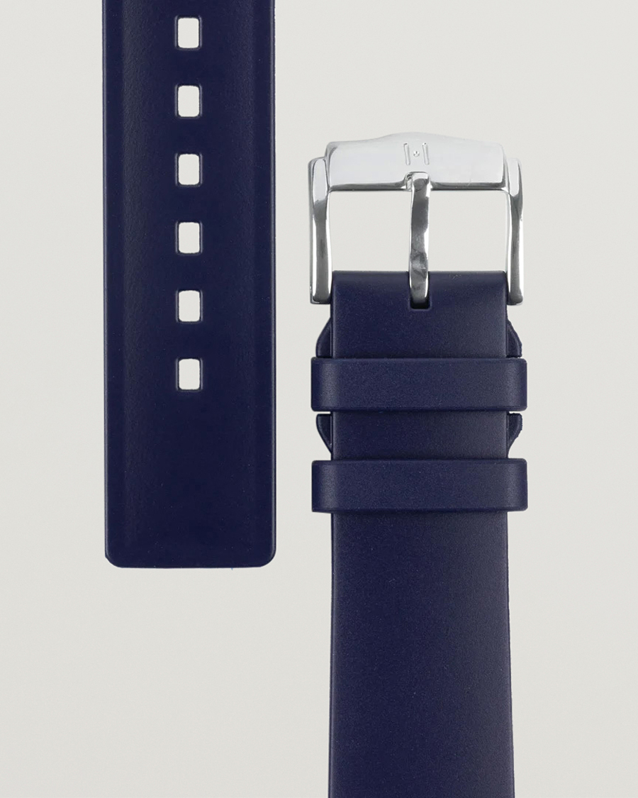 Heren |  | HIRSCH | Pure Natural Rubber Watch Strap Blue