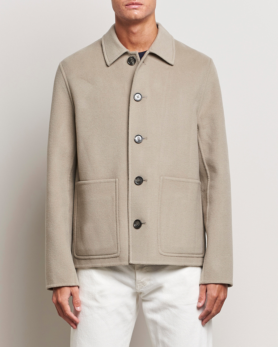 Heren | Jassen | AMI | Wool/Cashmere Short Coat Argile Beige