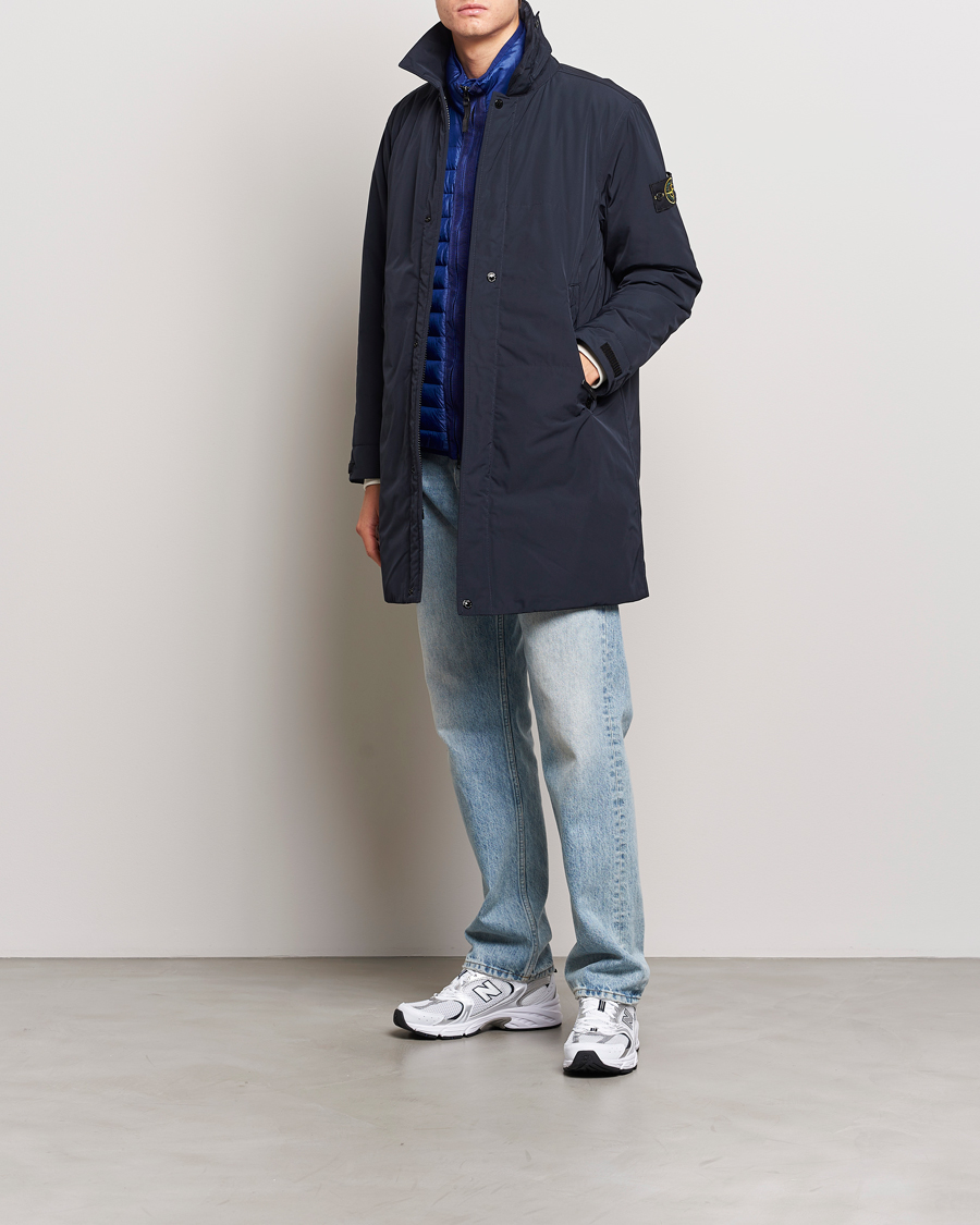 Heren | Jassen | Stone Island | Micro Twill Coat Navy Blue