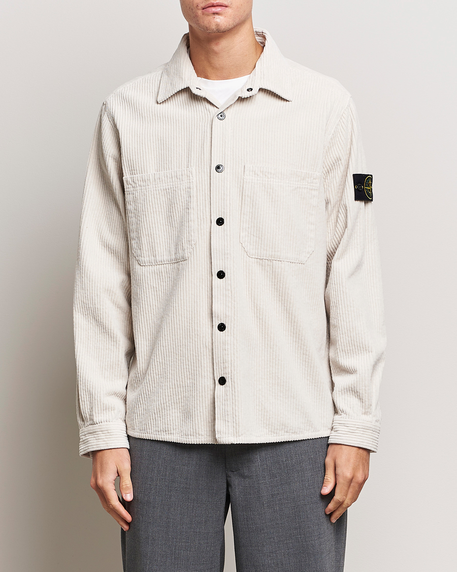 Heren |  | Stone Island | Garment Dyed Corduroy Overshirt Plaster