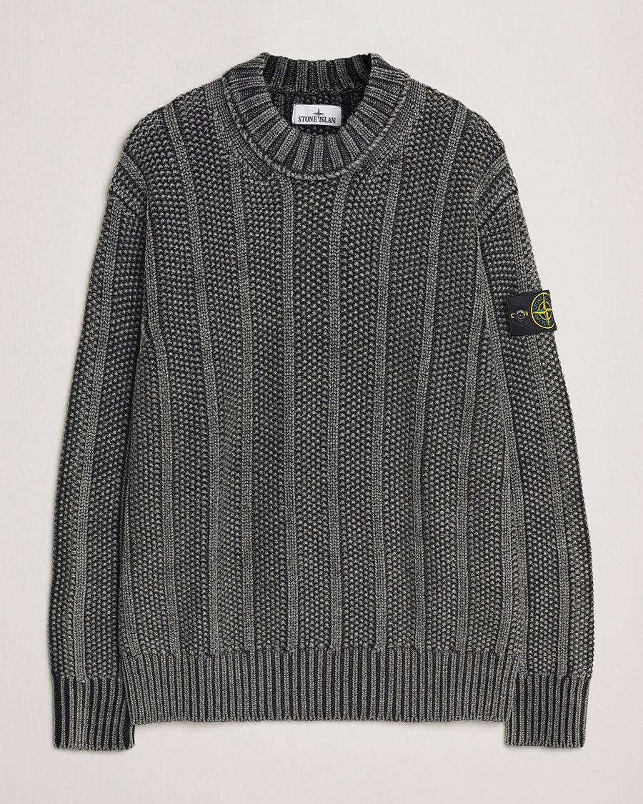 Heren | Truien | Stone Island | Knitted Wool Crewneck Black