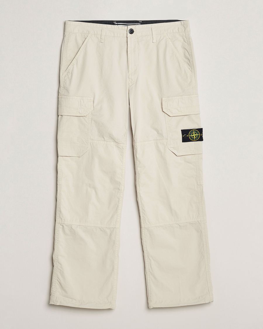 Heren | | Stone Island | Stretch Cotton Gabardine Cargo Pants Plaster