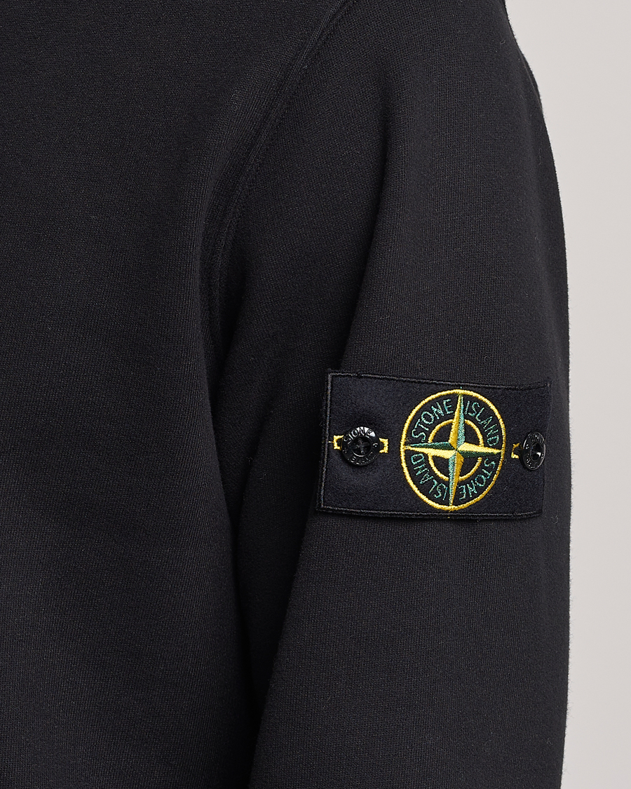 Heren | Truien | Stone Island | Garment Dyed Fleece Half Zip Black