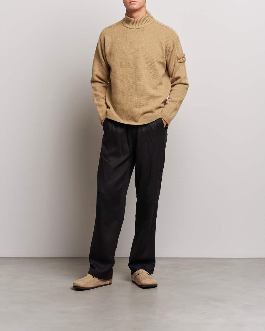 Heren | Truien | Stone Island | Ghost Piece Geelong Wool Turtleneck Dark Beige