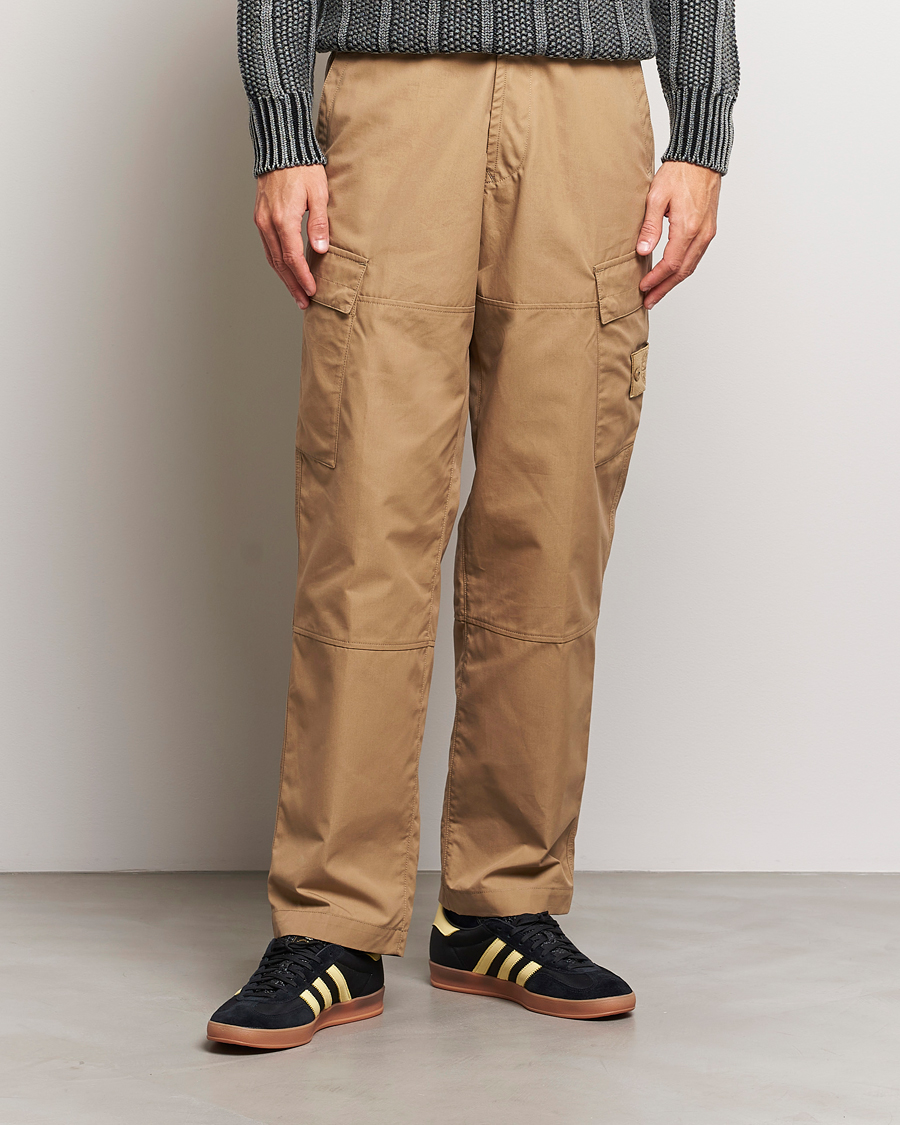 Heren | Stone Island | Stone Island | Ghost Piece O-Ventile Trousers Dark Beige
