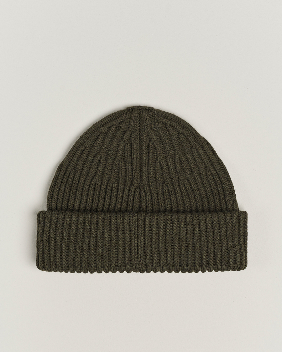 Heren | Stone Island Full Rib Wool Beanie Olive | Stone Island | Full Rib Wool Beanie Olive