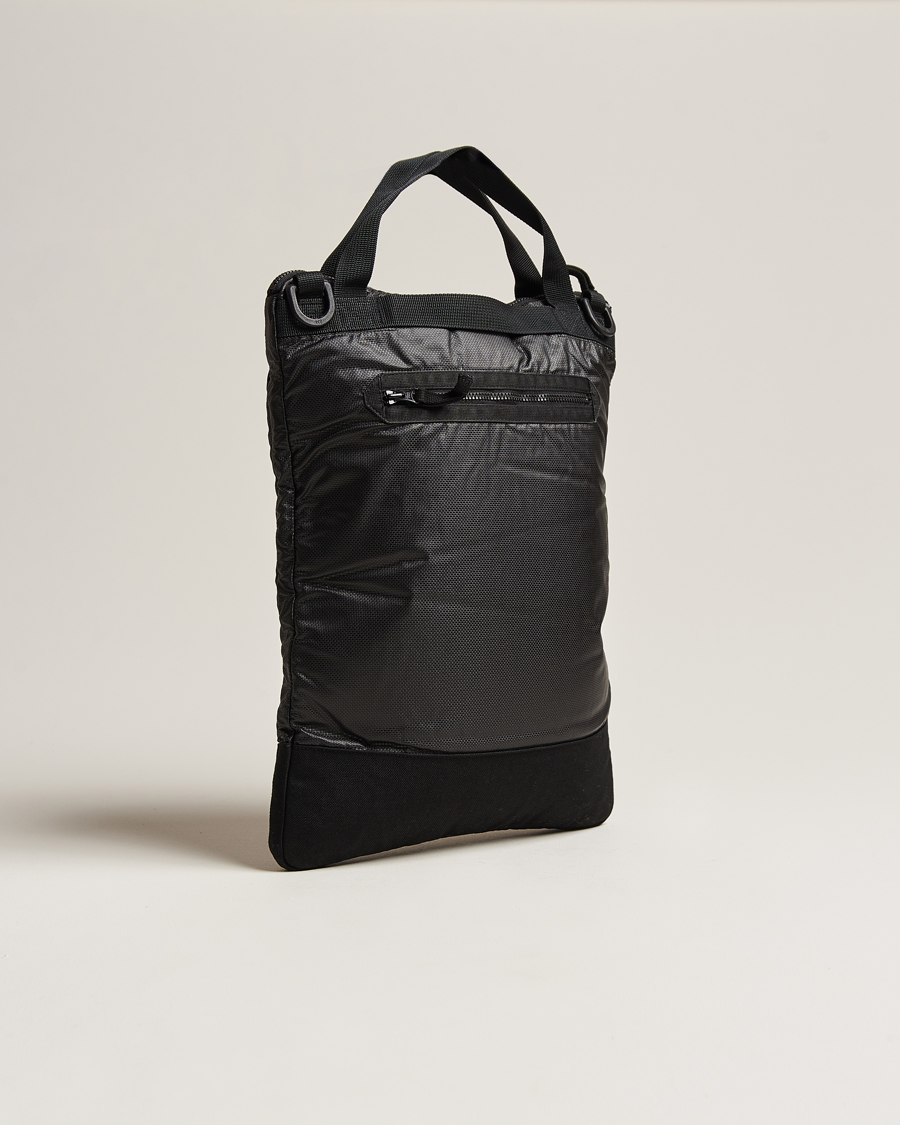 Heren |  | Stone Island | Garment Dyed Mussola Gommata Canvas Tote Black