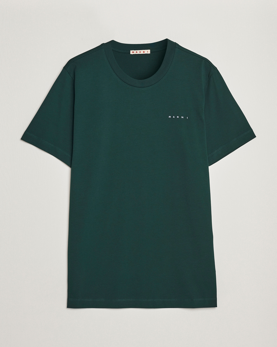Heren | T-shirts | Marni | Logo Embroidered T-Shirt Spherical Green