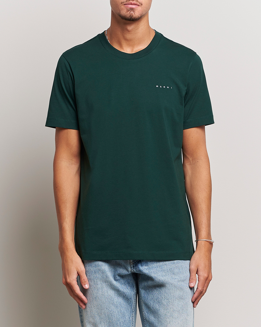Heren | Marni | Marni | Logo Embroidered T-Shirt Spherical Green
