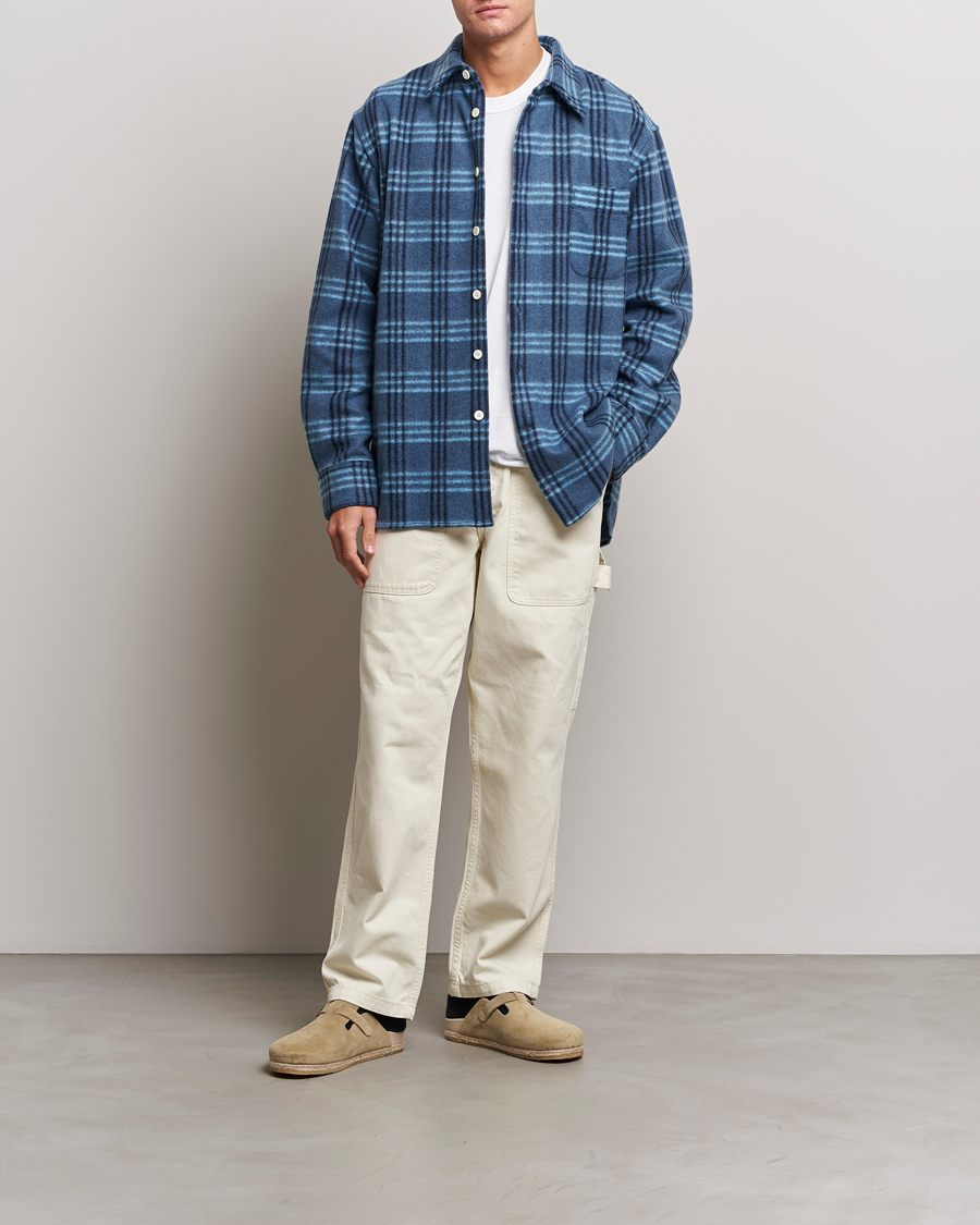 Heren | Overhemden | Marni | Check Pile Flannel Overshirt Opal