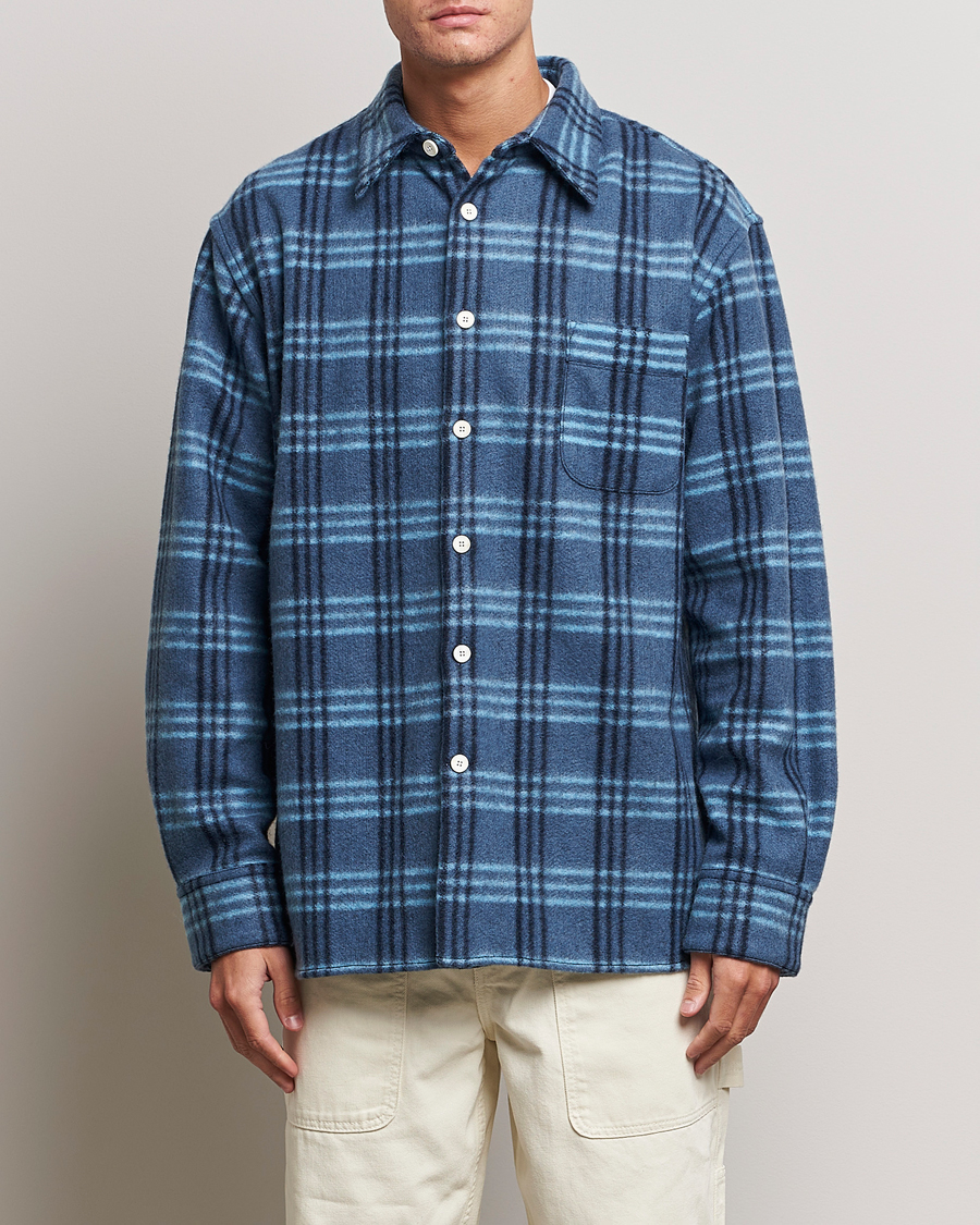 Heren | Overhemden | Marni | Check Pile Flannel Overshirt Opal
