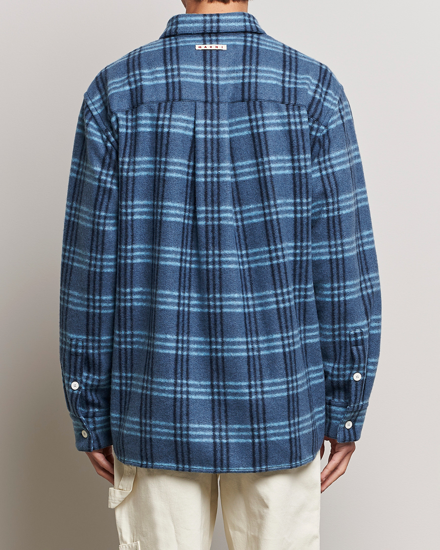 Heren | Overhemden | Marni | Check Pile Flannel Overshirt Opal