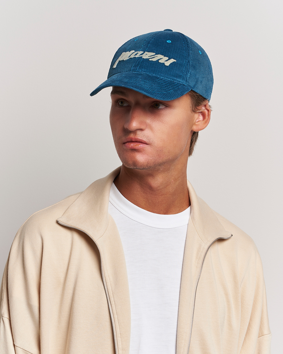 Heren | Marni Wale Corduroy Baseball Cap Royal | Marni | Wale Corduroy Baseball Cap Royal
