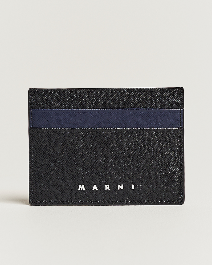 Heren | Marni | Marni | Saffiano Leather Cardholder Blublack