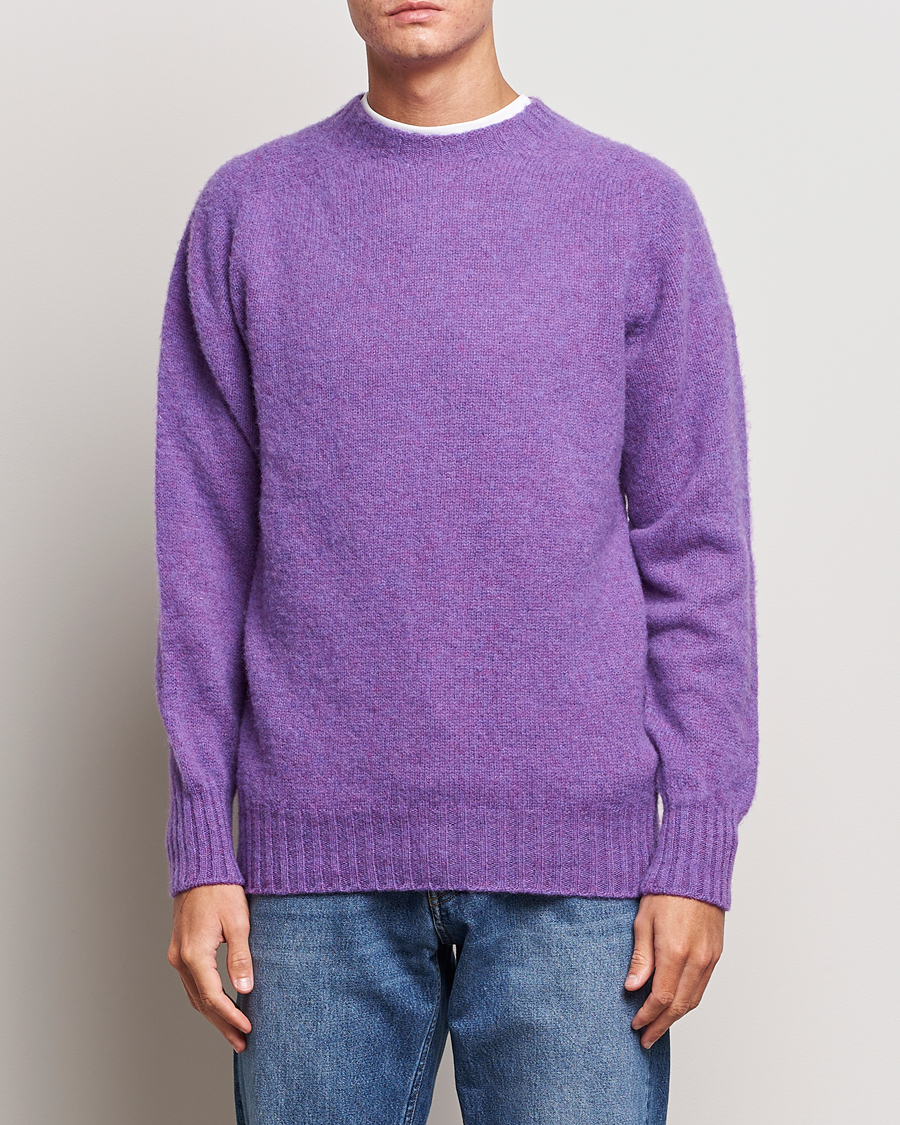 Heren | Truien | Howlin' | Brushed Wool Sweater Purple Lover