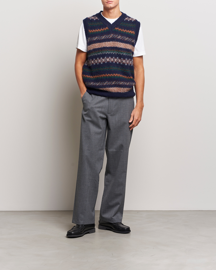Heren | Truien | Howlin' | Brushed Wool Vest Navy