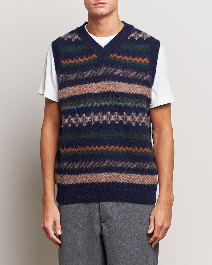 Heren | Truien | Howlin' | Brushed Wool Vest Navy